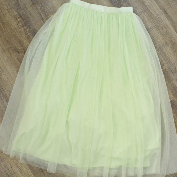 Anthro BHLDN Lena Tulle Skirt Pistachio - Picture 12 of 15